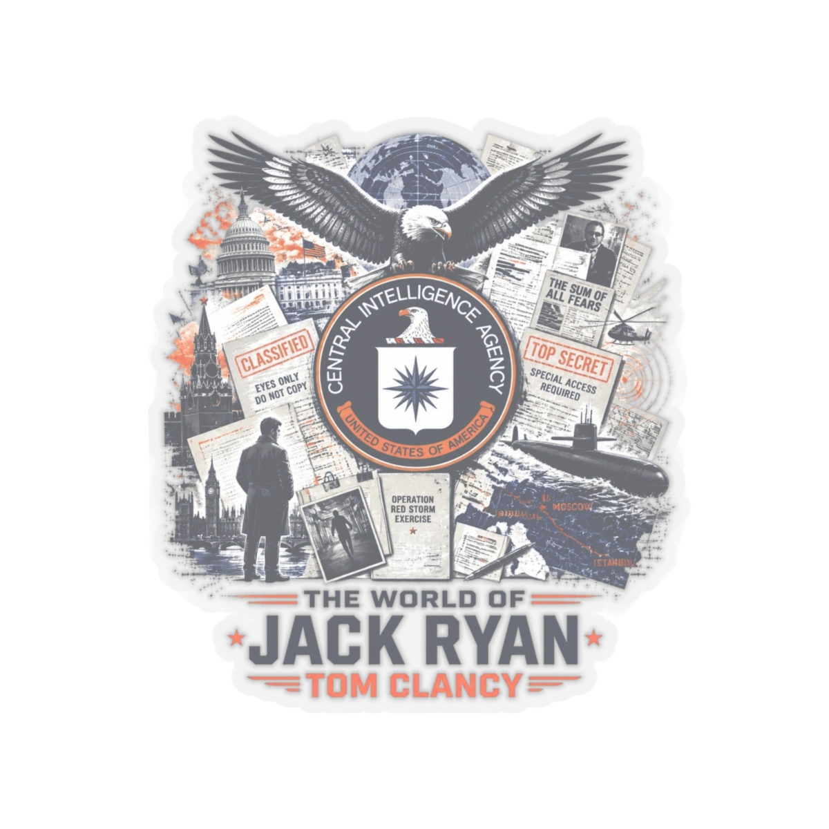 Tom Clancy "The World of Jack Ryan - Tom Clancy" Sticker