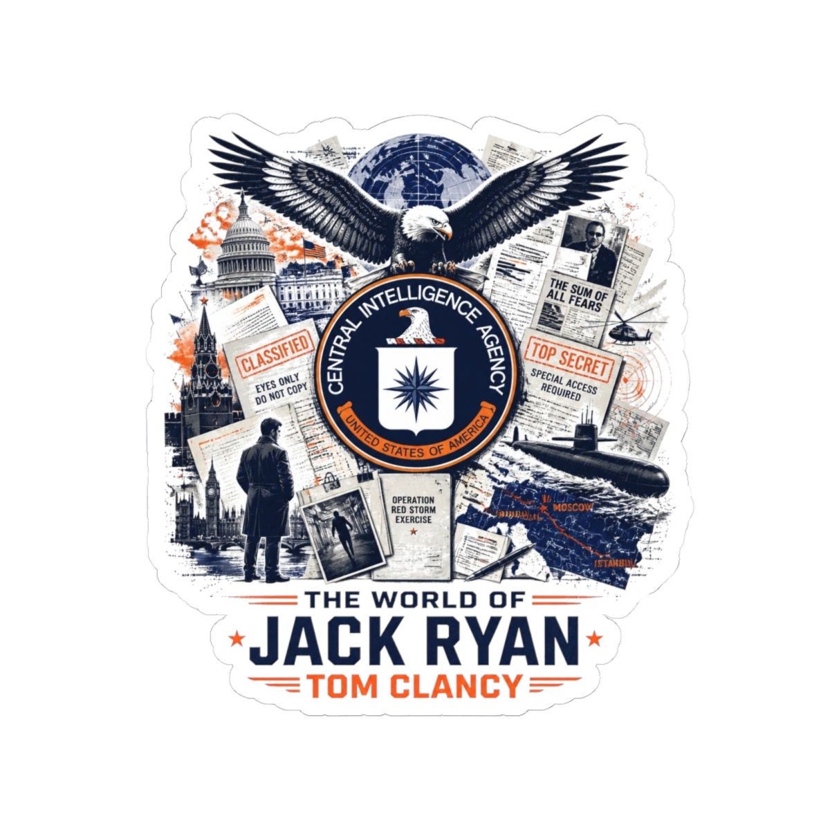 Tom Clancy "The World of Jack Ryan - Tom Clancy" Sticker